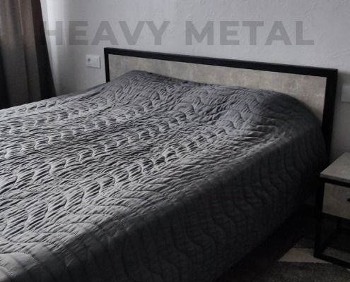 Купить кровать из металла в стиле лофт односпальную.