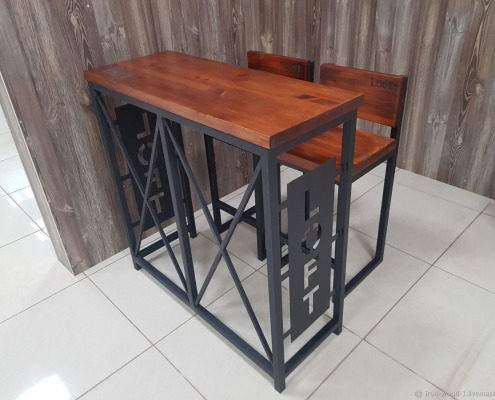 Купить барный стол в стиле лофт в Минске с доставкой по РБ