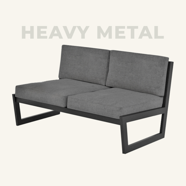 Купить диван в стиле лофт Рамштайн металлический 1.5 метра
