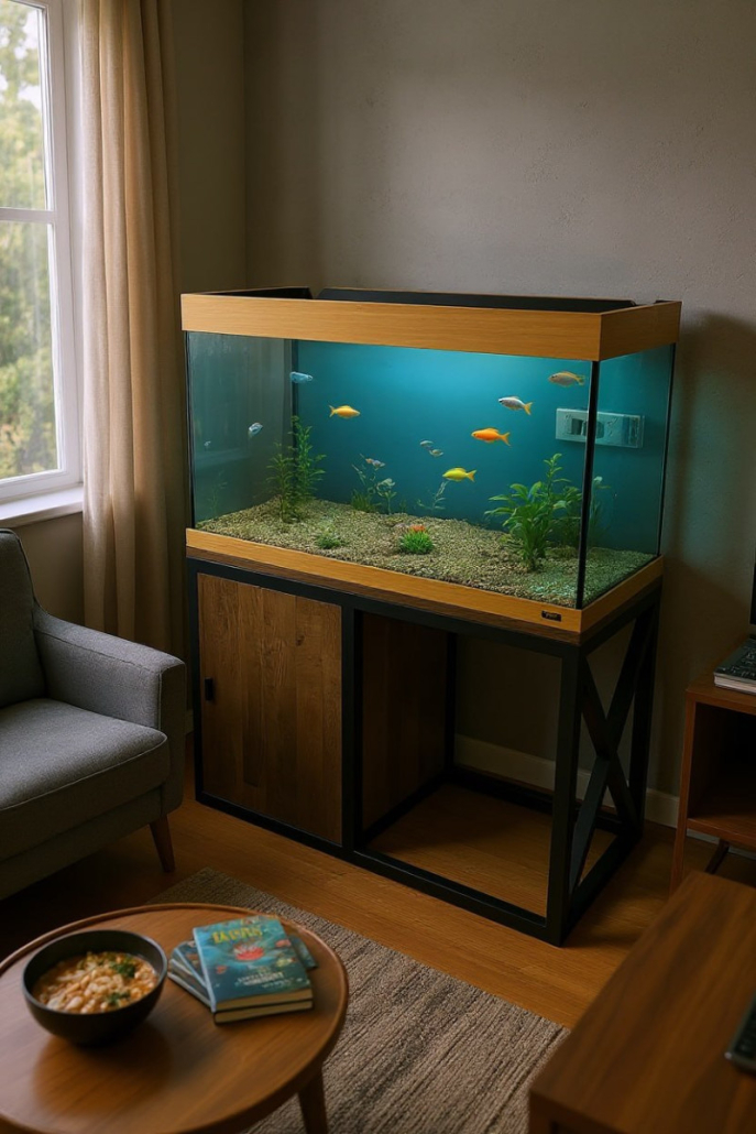 Купить тумбу под аквариум в стиле лофт Оушен в Минске.