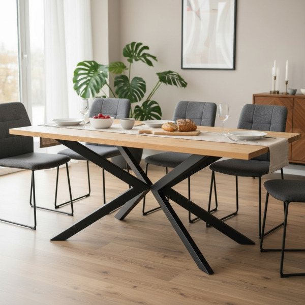 Купить кухонный стол в стиле лофт из металла Скайлет